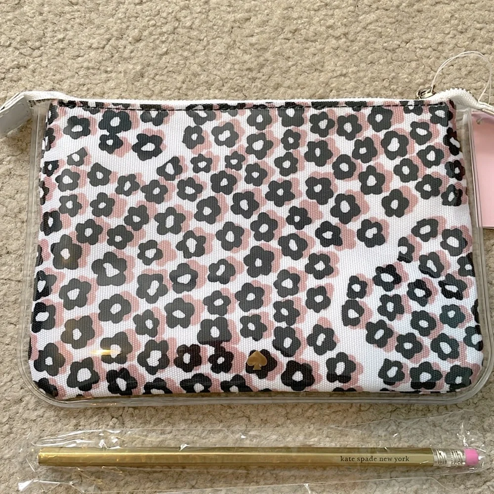 Kate Spade flair flora pencil pouch and accessories
